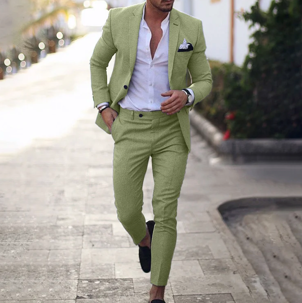 Thomas Hillas | 2-Teiliges Set Eleganter Herren Slim-Fit Anzug