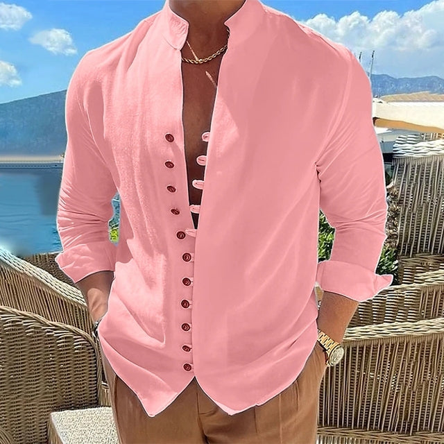 Thomas Hillas | Herren Shirt mit Einzigartiger Knopfleiste und Weicher Baumwolle