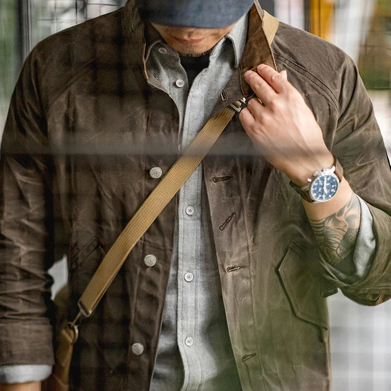 Thomas Hillas | Wachsbaumwoll-Jacke im Utility-Stil