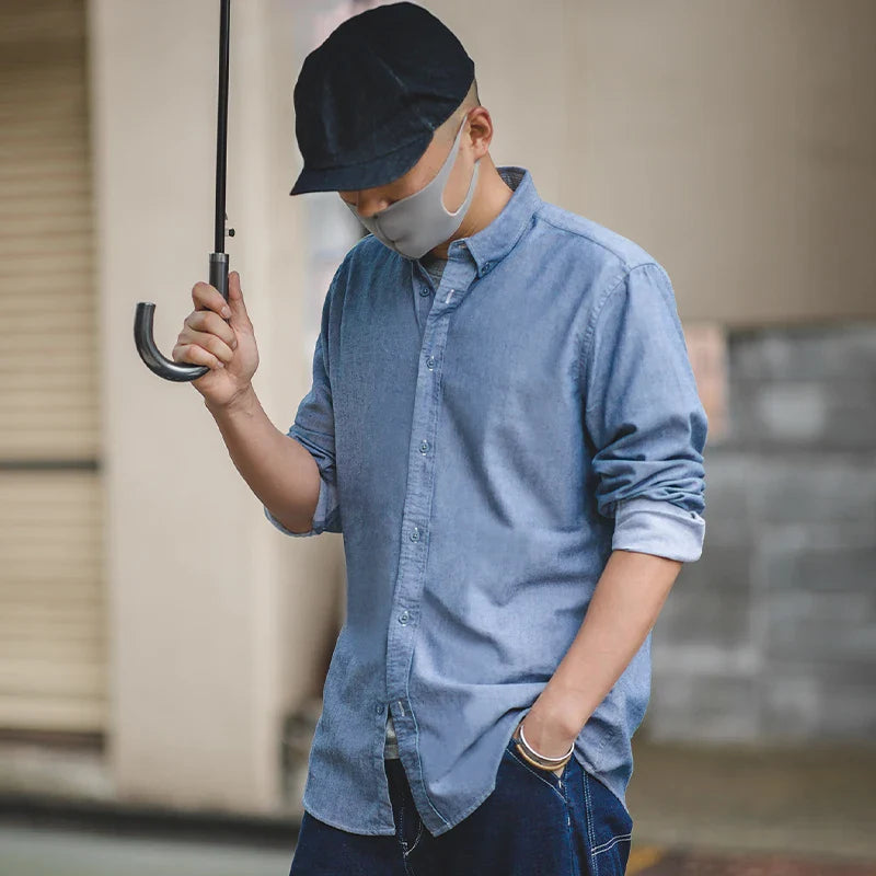 Thomas Hillas | Gestreiftes Button-Down-Hemd