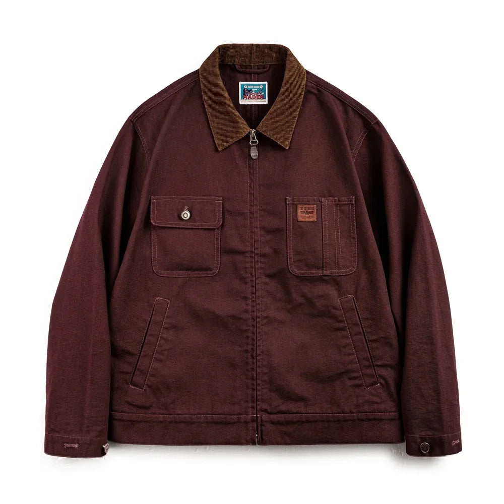 Thomas Hillas | Hunting Kurzjacke mit Cordkragen und Reißverschluss