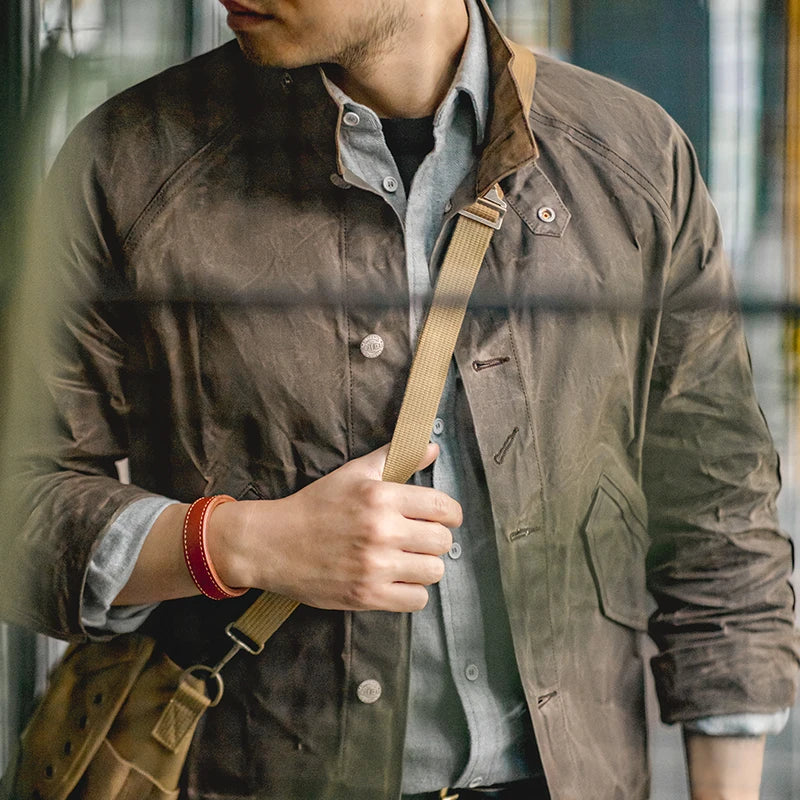 Thomas Hillas | Wachsbaumwoll-Jacke im Utility-Stil
