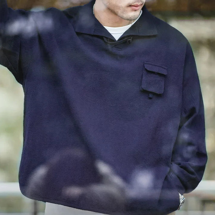 Thomas Hillas | Langarmshirt mit Brusttasche – Minimalistischer Stil, maximaler Komfort