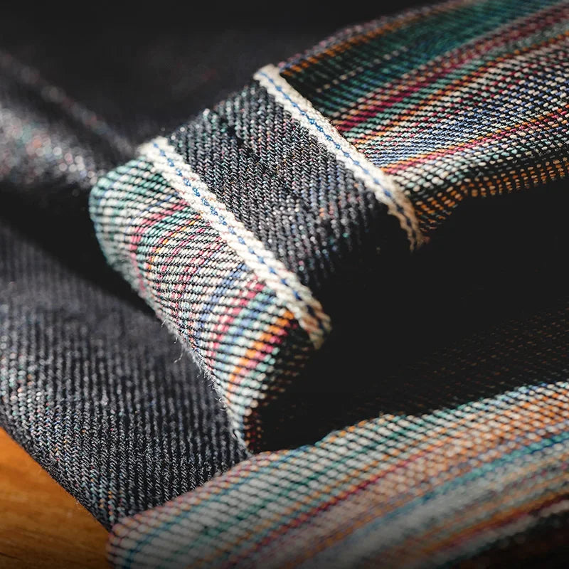 Thomas Hillas | Vintage Selvedge Raw Denim Jeans – 13,5 oz Herrenjeans aus schwerem Baumwoll-Denim, gerade Passform, mit Reißverschluss & Taschen