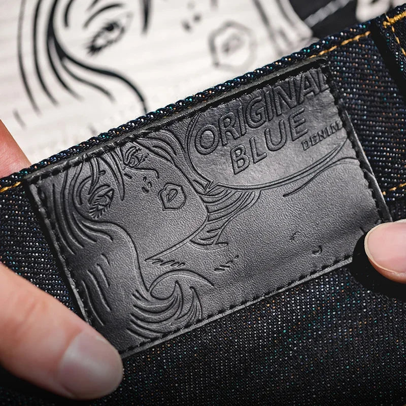 Thomas Hillas | Vintage Selvedge Raw Denim Jeans – 13,5 oz Herrenjeans aus schwerem Baumwoll-Denim, gerade Passform, mit Reißverschluss & Taschen
