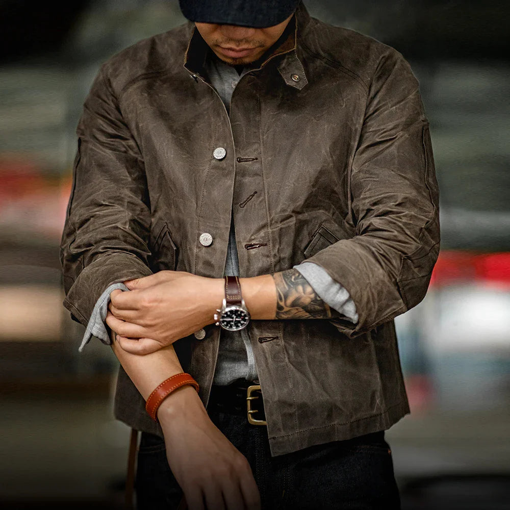 Thomas Hillas | Wachsbaumwoll-Jacke im Utility-Stil