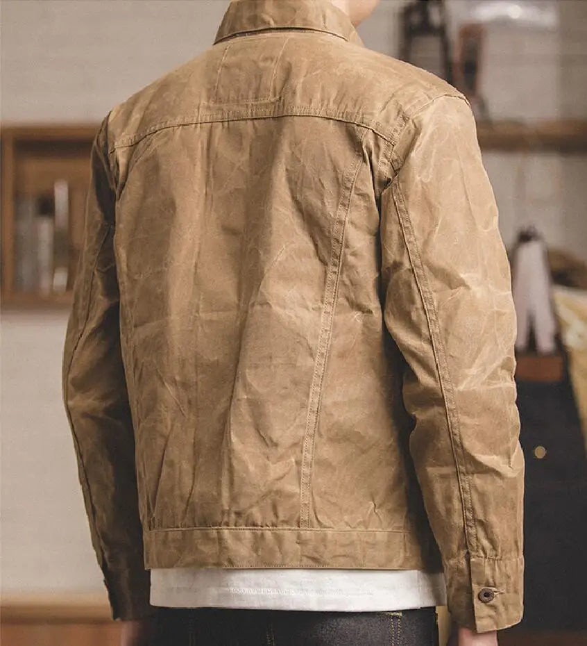Thomas Hillas | Rustic Handmade Herren Canvas Öl Wachs Jacke
