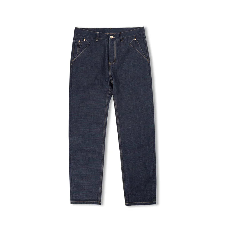 Thomas Hillas | Vintage Selvedge Raw Denim Jeans – 13,5 oz Herrenjeans aus schwerem Baumwoll-Denim, gerade Passform, mit Reißverschluss & Taschen