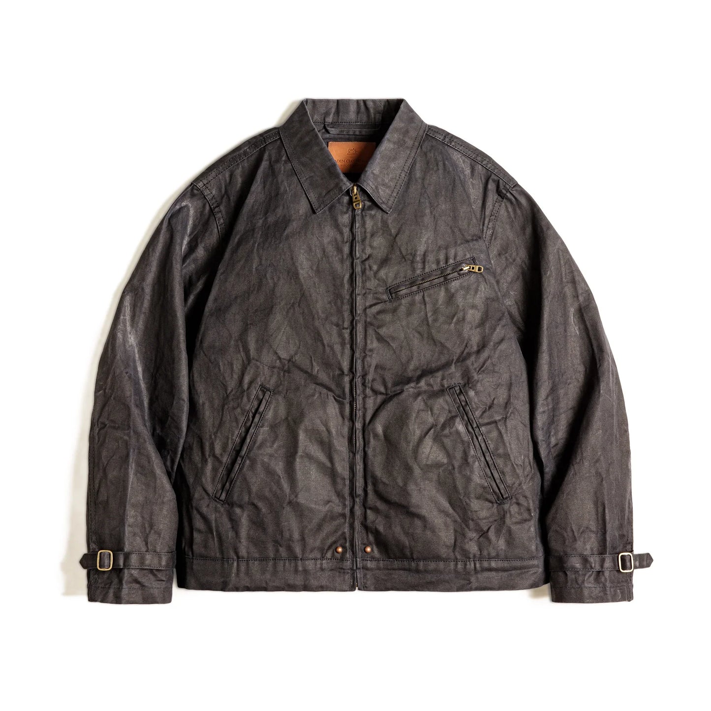 Thomas Hillas | Vintage Herrenjacke aus gewachstem Canvas – IV-Design mit Reißverschluss & Reverskragen, Kurzschnitt, Slim Fit für Frühling & Herbst