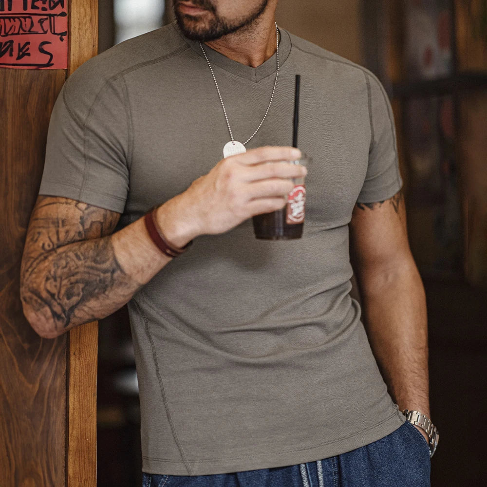 Thomas Hillas | Slim Fit V-Neck T-Shirt