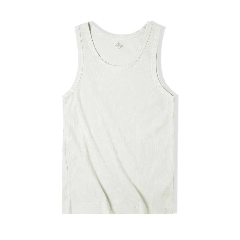 Thomas Hillas | Herren Tanktop ohne Ärmel – Schweres Rippmaterial, Slim Fit, Uni-Farbe – Sport & Freizeit