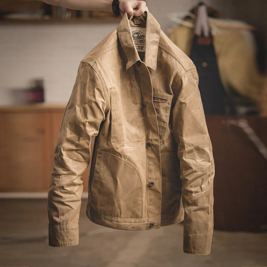 Thomas Hillas | Rustic Handmade Herren Canvas Öl Wachs Jacke