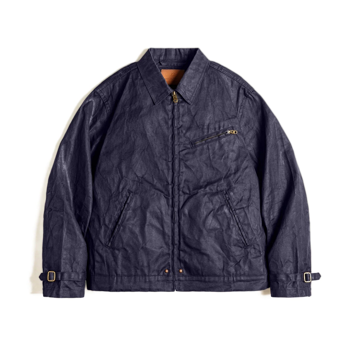 Thomas Hillas | Vintage Herrenjacke aus gewachstem Canvas – IV-Design mit Reißverschluss & Reverskragen, Kurzschnitt, Slim Fit für Frühling & Herbst