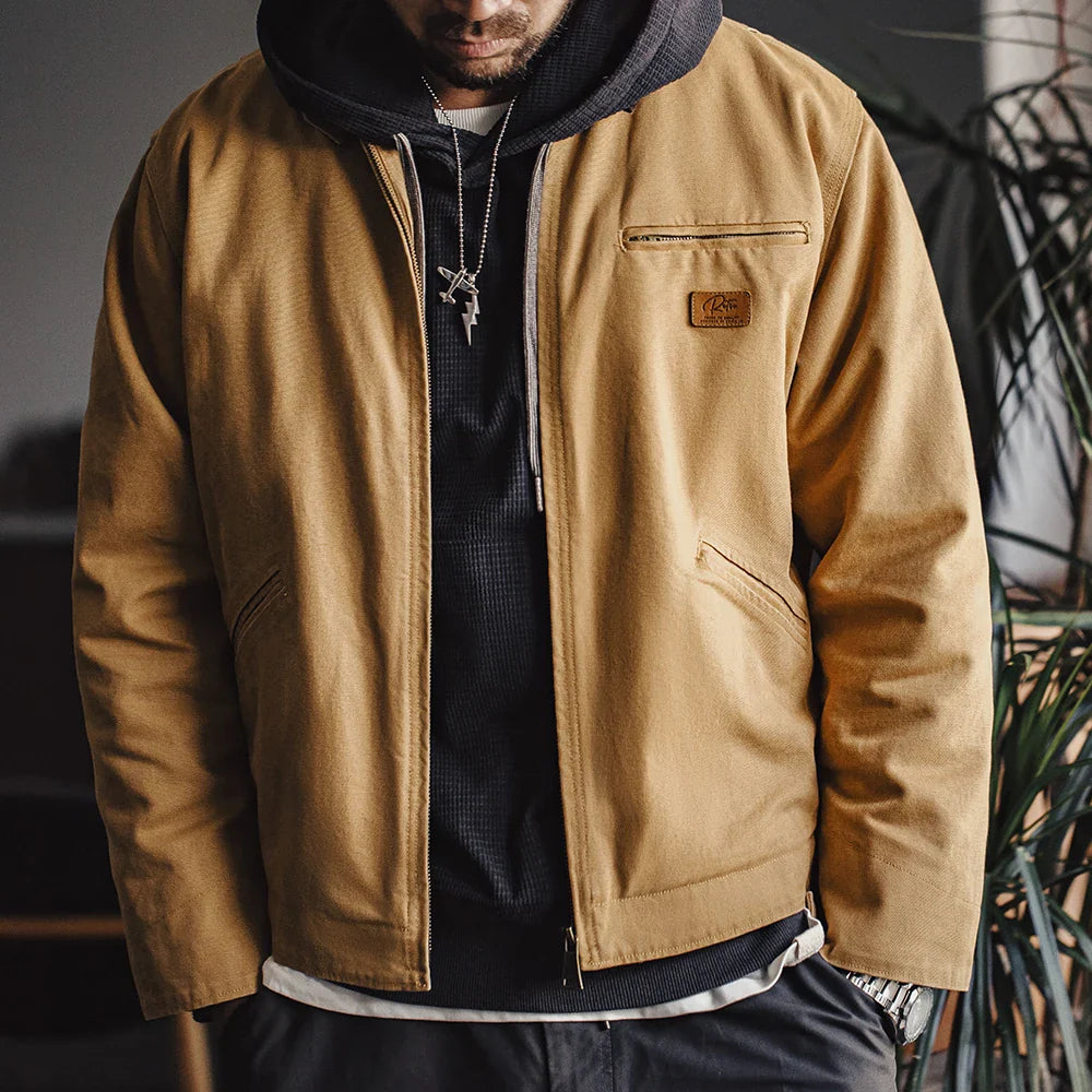 Thomas Hillas | Retro Canvas Handgenähte Herrenjacke