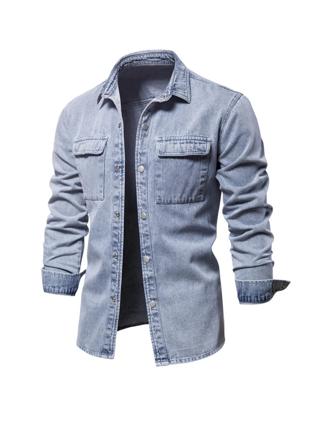 Thomas Hillas | Herren Jeanshemd im Used-Look