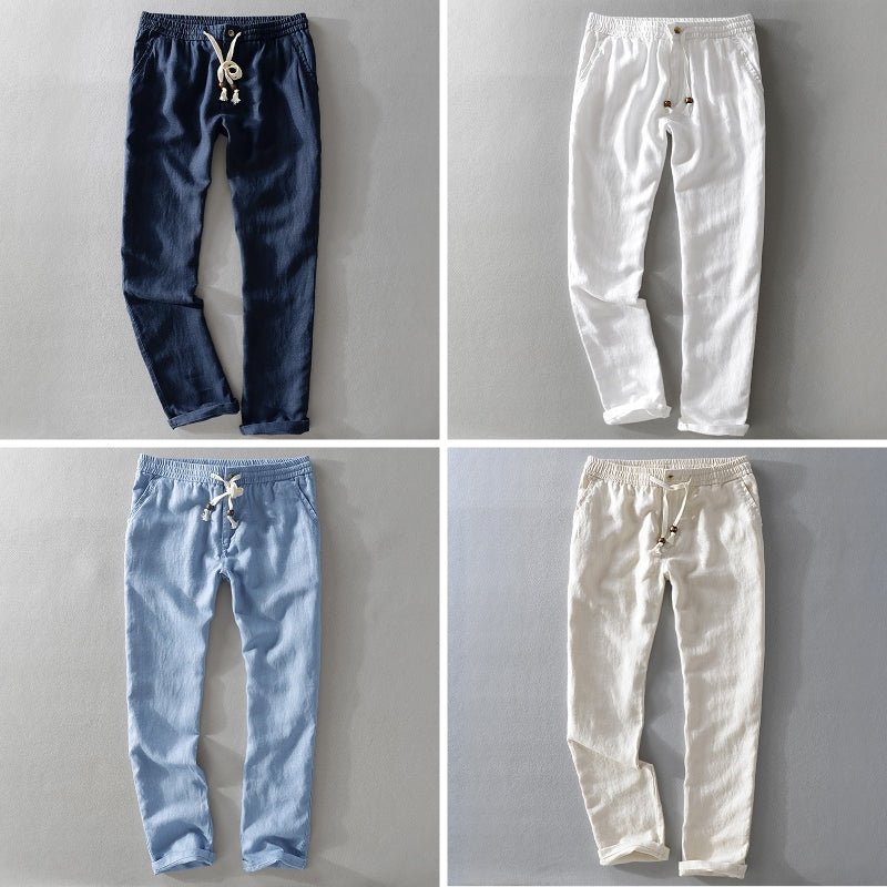 Thomas Hillas | Leichte Herren-Leinenhose mit Kordelzug
