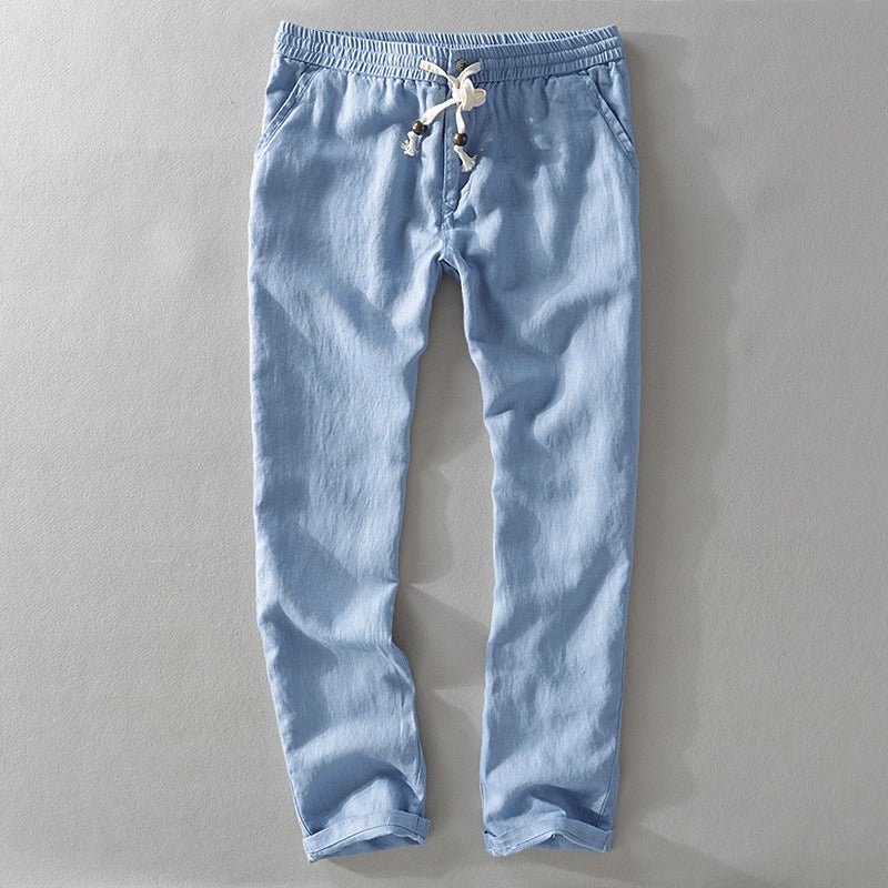 Thomas Hillas | Leichte Herren-Leinenhose mit Kordelzug
