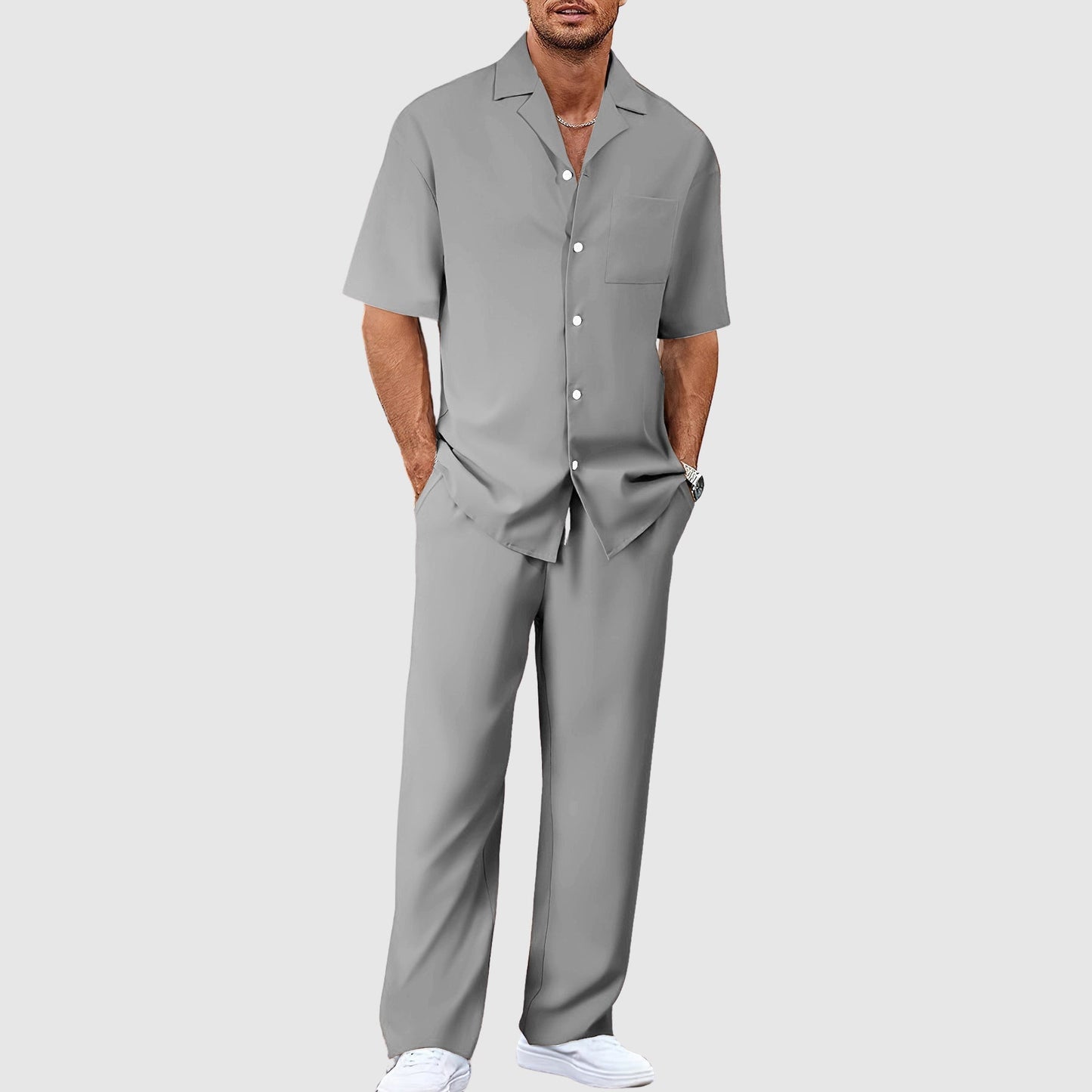 Thomas Hillas | 2-teiliges Herren-Set aus Hemd und Hose