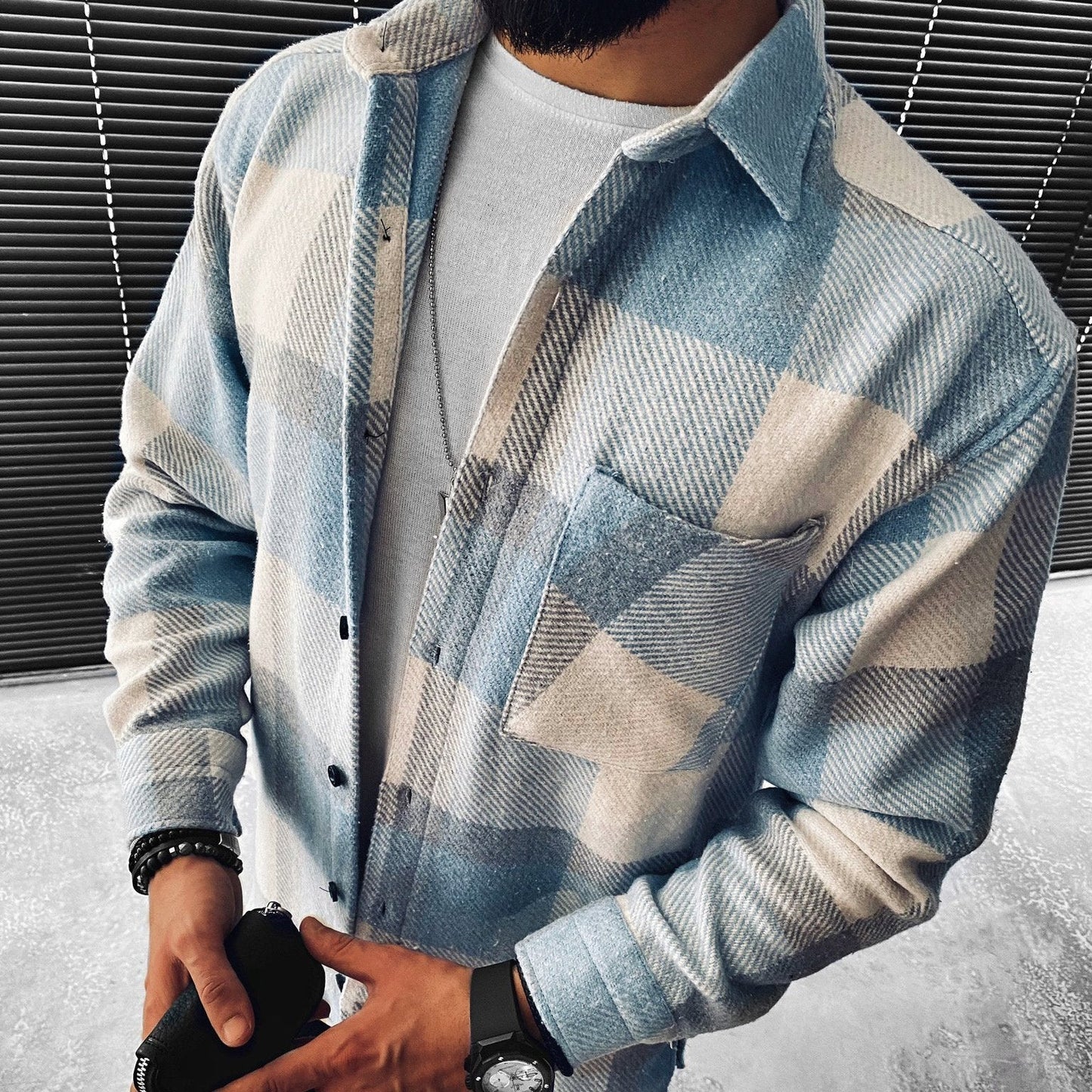 Thomas Hillas | Blau kariertes Hemd