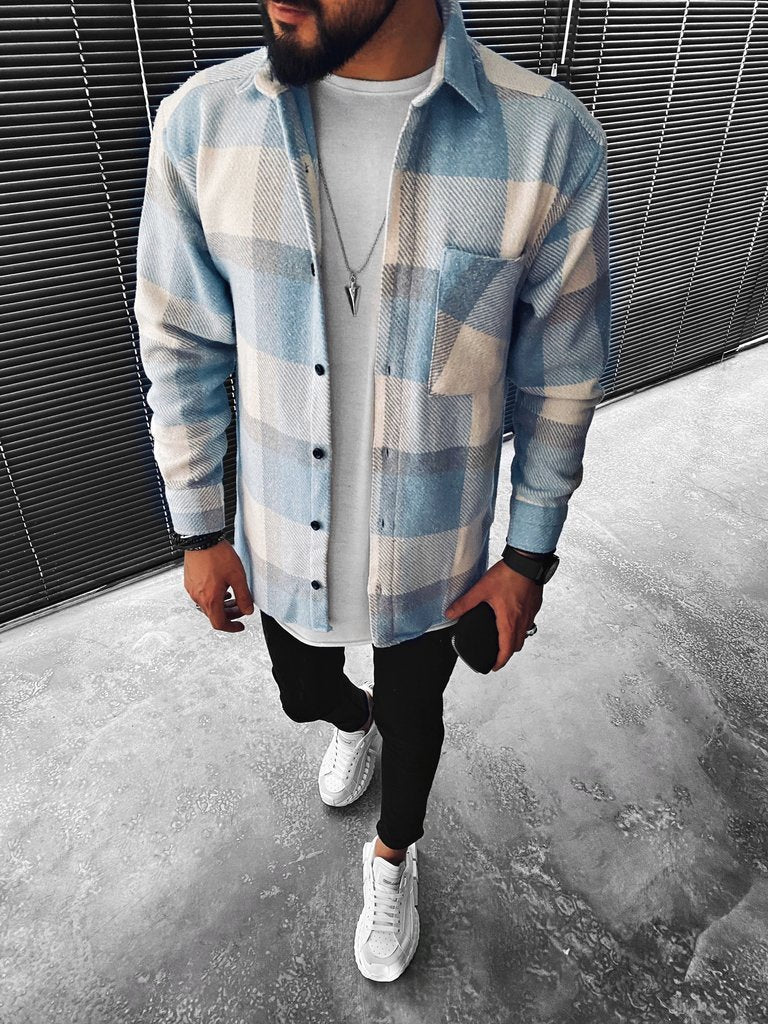 Thomas Hillas | Blau kariertes Hemd
