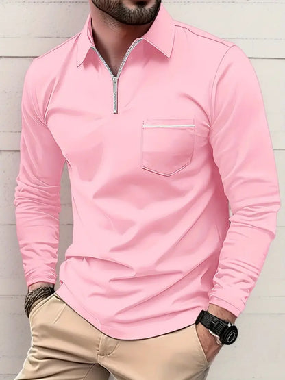 Thomas Hillas | Langarm-reibverschlussshirt für den frühling