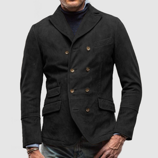Thomas Hillas | Einfarbige Vintage-Cordjacke mit mehreren Taschen für Herren