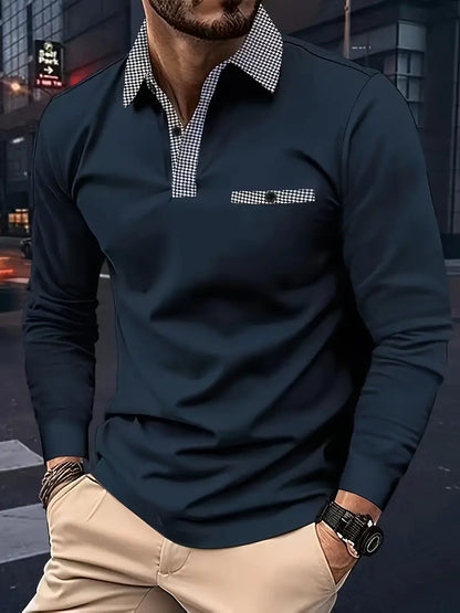 Thomas Hillas | Klassisches langarm-poloshirt für den frühling
