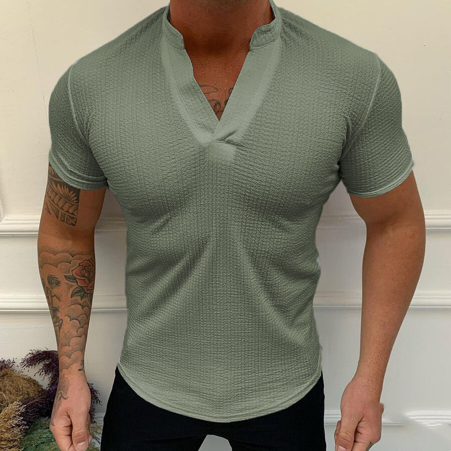 Thomas Hillas | Weißes Henley-Shirt