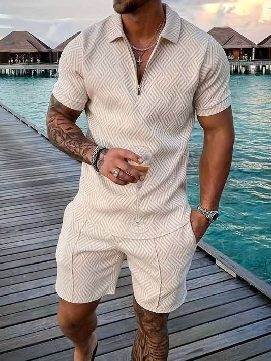 Thomas Hillas | Herren Sommer-Set mit Kurzarmhemd & Shorts