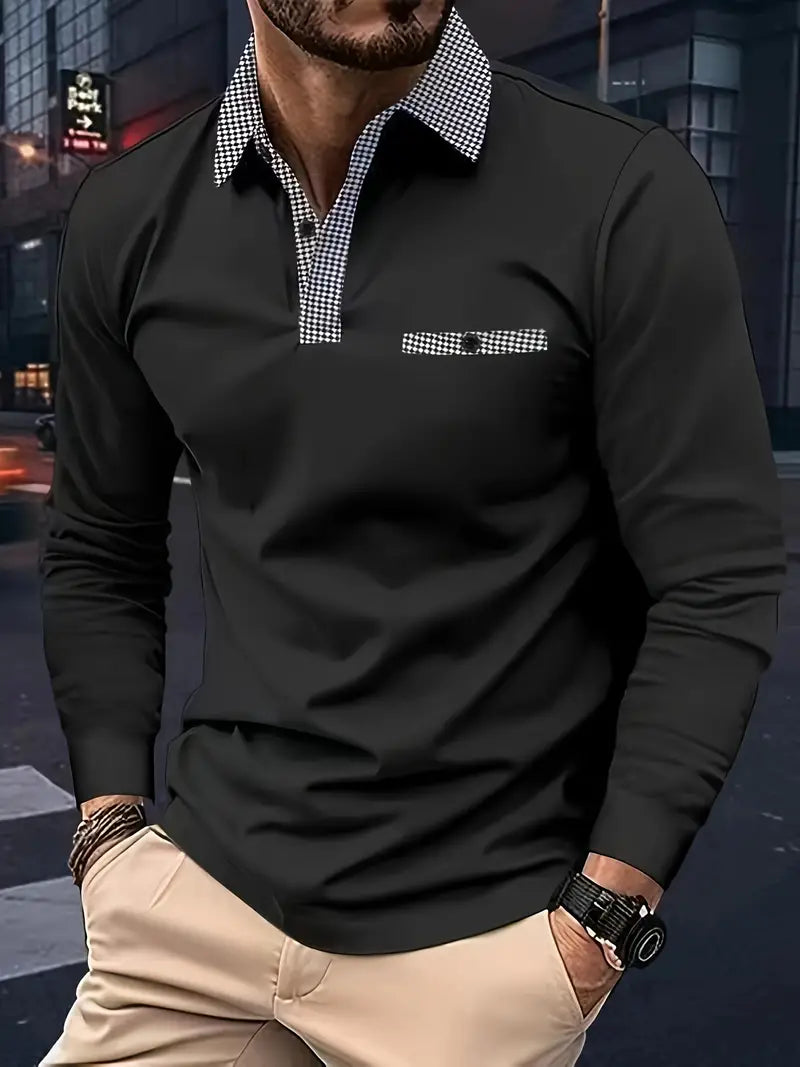 Thomas Hillas | Klassisches langarm-poloshirt für den frühling