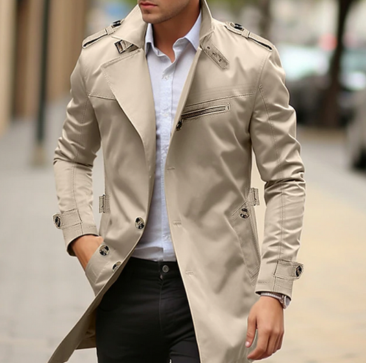 Thomas Hillas | Eleganter Klassischer Herren-Trenchcoat