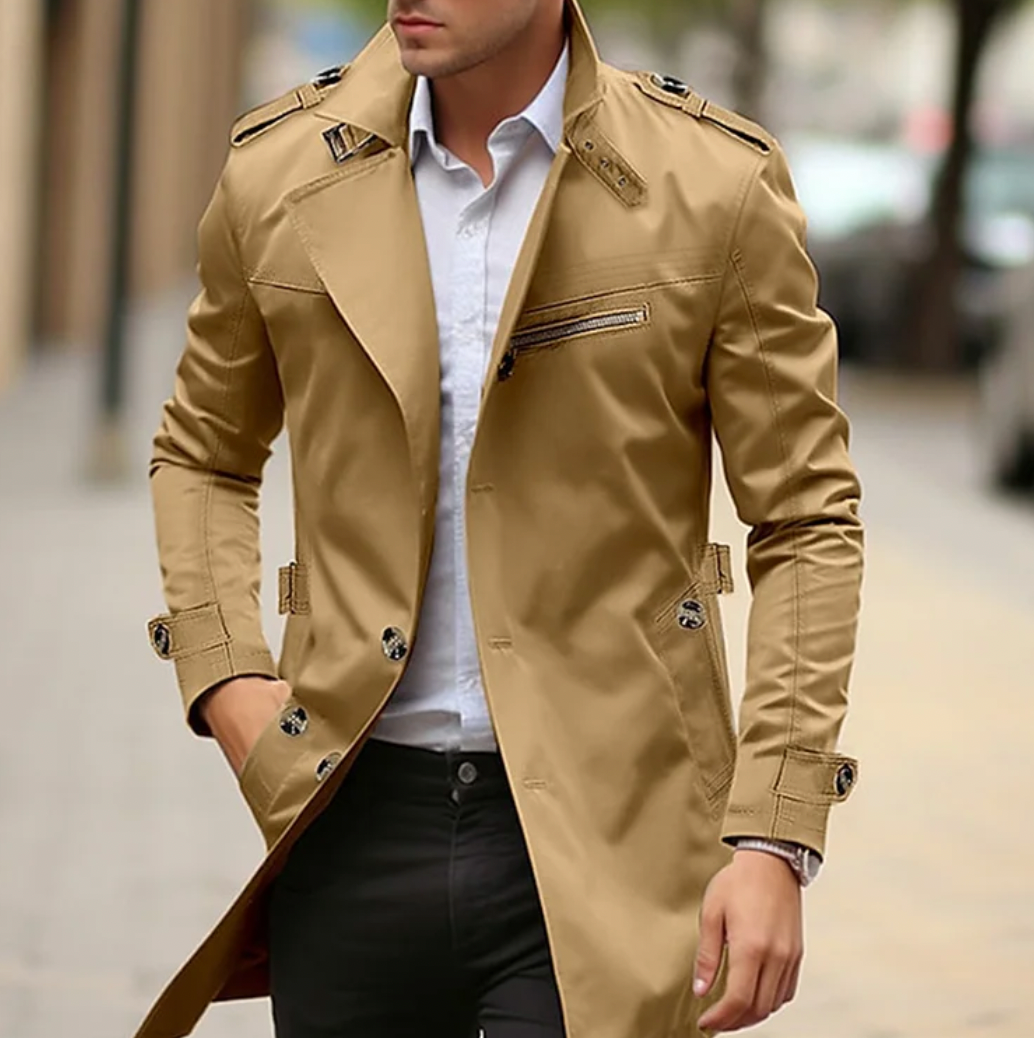 Thomas Hillas | Eleganter Klassischer Herren-Trenchcoat