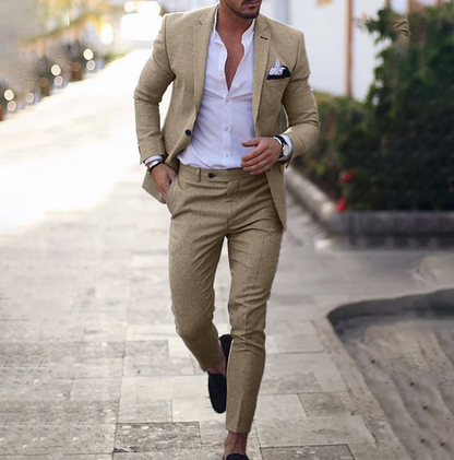 Thomas Hillas | 2-Teiliges Set Eleganter Herren Slim-Fit Anzug