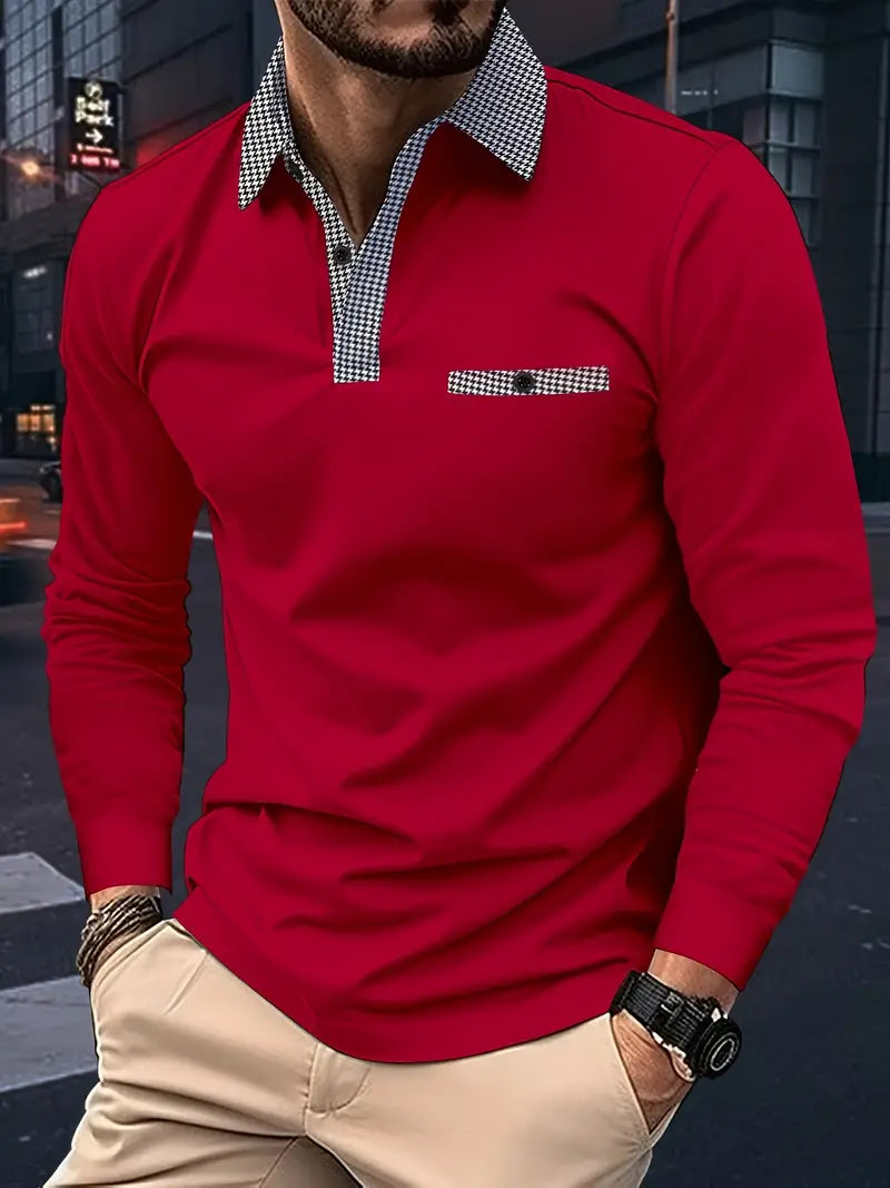 Thomas Hillas | Klassisches langarm-poloshirt für den frühling