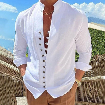 Thomas Hillas | Herren Shirt mit Einzigartiger Knopfleiste und Weicher Baumwolle