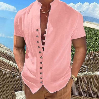 Thomas Hillas | Herren Shirt mit Einzigartiger Knopfleiste und Weicher Baumwolle