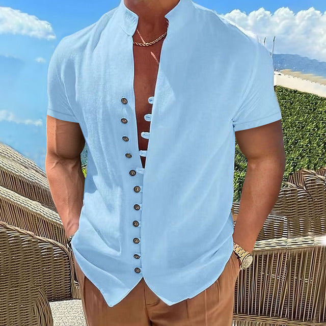 Thomas Hillas | Herren Shirt mit Einzigartiger Knopfleiste und Weicher Baumwolle