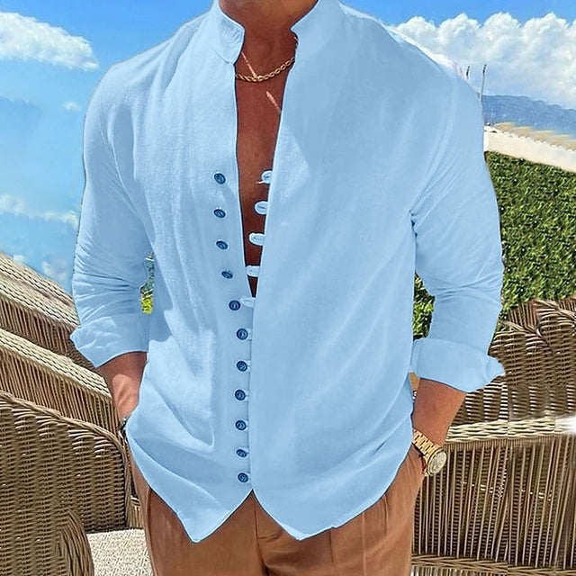 Thomas Hillas | Herren Shirt mit Einzigartiger Knopfleiste und Weicher Baumwolle