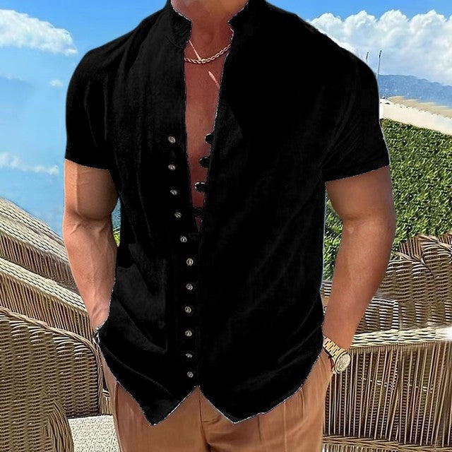 Thomas Hillas | Herren Shirt mit Einzigartiger Knopfleiste und Weicher Baumwolle