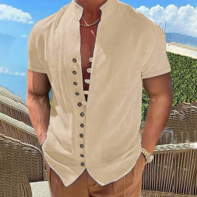 Thomas Hillas | Herren Shirt mit Einzigartiger Knopfleiste und Weicher Baumwolle