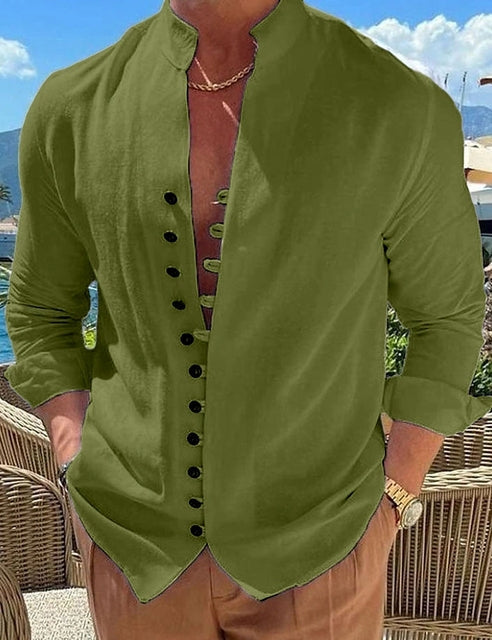 Thomas Hillas | Herren Shirt mit Einzigartiger Knopfleiste und Weicher Baumwolle
