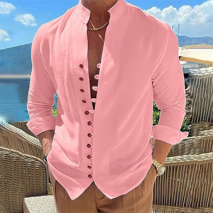 Thomas Hillas | Herren Shirt mit Einzigartiger Knopfleiste und Weicher Baumwolle