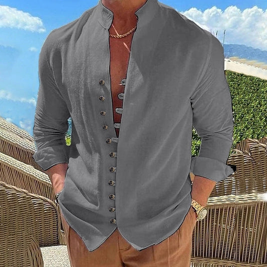Thomas Hillas | Herren Shirt mit Einzigartiger Knopfleiste und Weicher Baumwolle