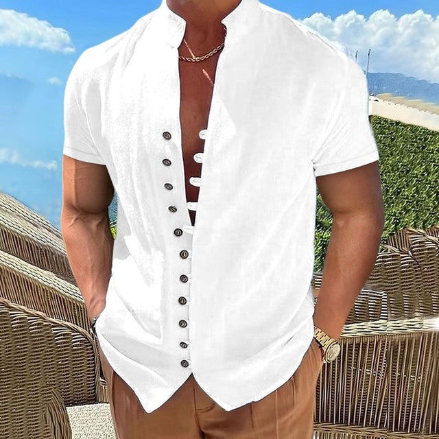 Thomas Hillas | Herren Shirt mit Einzigartiger Knopfleiste und Weicher Baumwolle