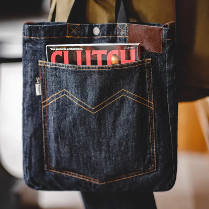 Thomas Hillas | Retro 14oz Denim Umhängetasche – Unisex Schultertasche im Vintage-Look