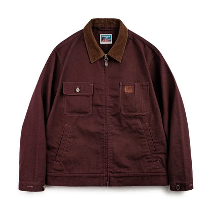 Thomas Hillas | Hunting Kurzjacke mit Cordkragen und Reißverschluss
