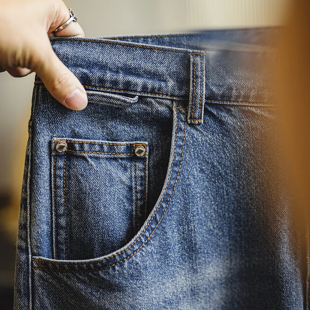 Thomas Hillas | Stonewashed Loose Fit Vintage-Jeans für Herren