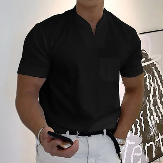 Thomas Hillas | Herren T-Shirt mit V-Ausschnitt, Kurzarm