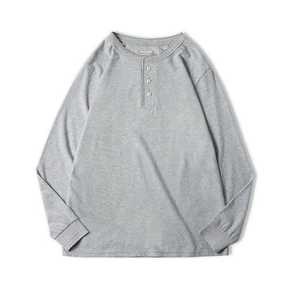 Thomas Hillas | Langarm Henley Shirt für Herren