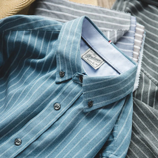 Thomas Hillas | Gestreiftes Button-Down-Hemd
